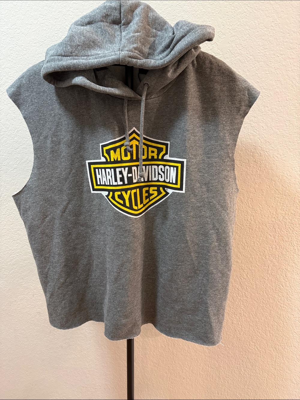 Harley-Davidson Gray Hooded Sleeveless Pullover size 2XL